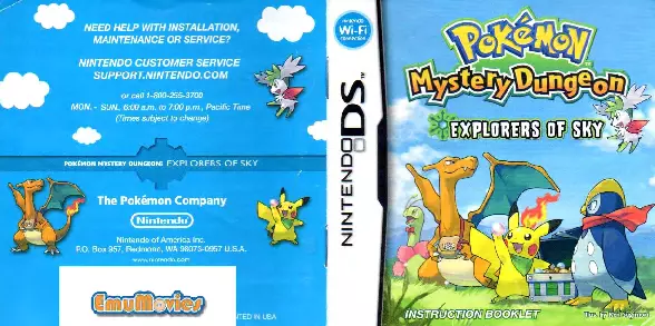 manual for Pokemon Mystery Dungeon - Explorers of Sky